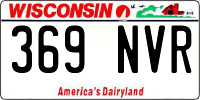 WI license plate 369NVR
