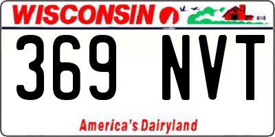 WI license plate 369NVT