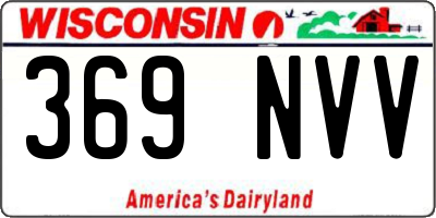 WI license plate 369NVV