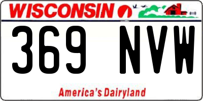 WI license plate 369NVW