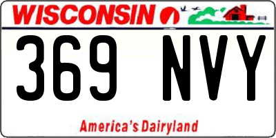 WI license plate 369NVY