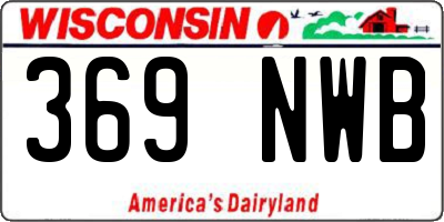 WI license plate 369NWB