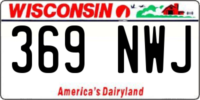 WI license plate 369NWJ