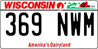 WI license plate 369NWM