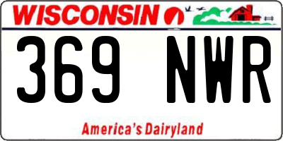 WI license plate 369NWR