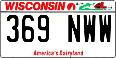 WI license plate 369NWW
