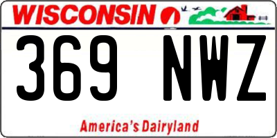 WI license plate 369NWZ