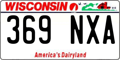 WI license plate 369NXA