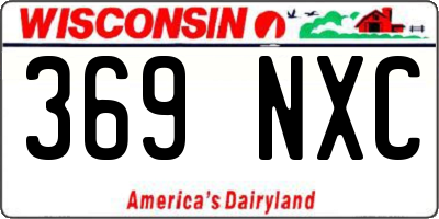 WI license plate 369NXC