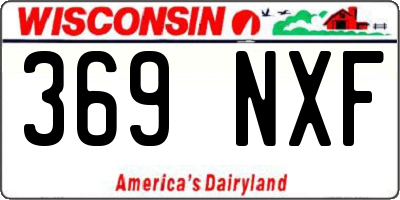 WI license plate 369NXF