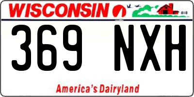 WI license plate 369NXH