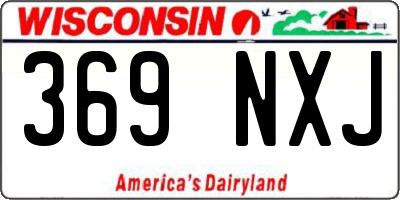 WI license plate 369NXJ