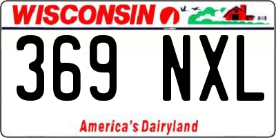 WI license plate 369NXL