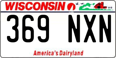 WI license plate 369NXN