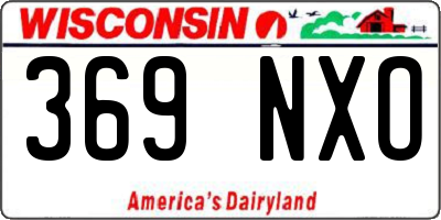 WI license plate 369NXO