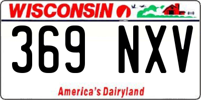 WI license plate 369NXV