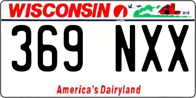 WI license plate 369NXX