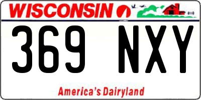 WI license plate 369NXY