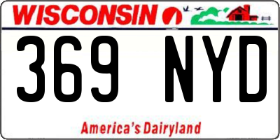 WI license plate 369NYD