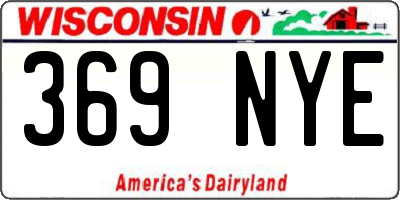 WI license plate 369NYE