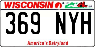 WI license plate 369NYH