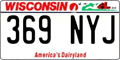 WI license plate 369NYJ