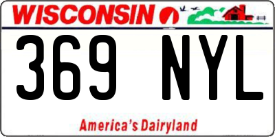 WI license plate 369NYL