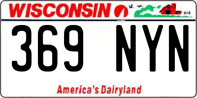 WI license plate 369NYN