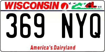 WI license plate 369NYQ