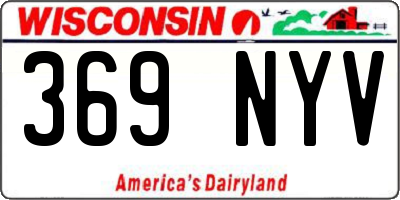 WI license plate 369NYV