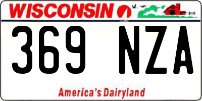 WI license plate 369NZA