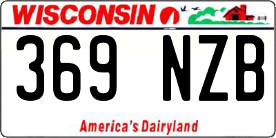 WI license plate 369NZB