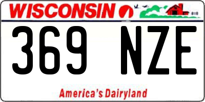WI license plate 369NZE