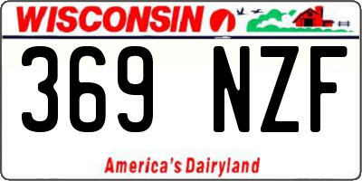 WI license plate 369NZF
