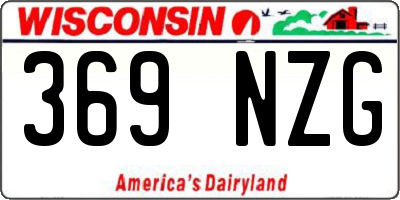 WI license plate 369NZG