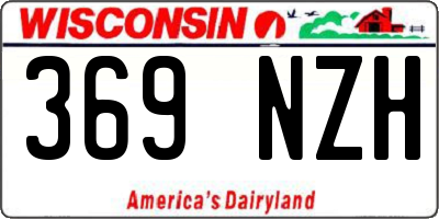 WI license plate 369NZH