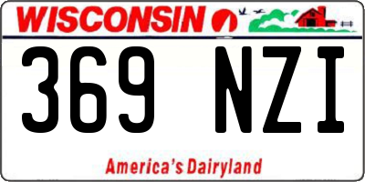 WI license plate 369NZI