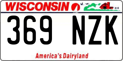 WI license plate 369NZK
