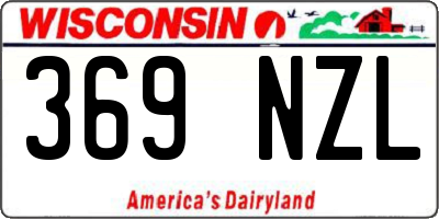 WI license plate 369NZL