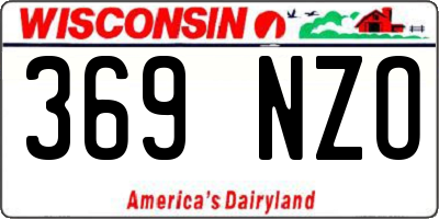 WI license plate 369NZO