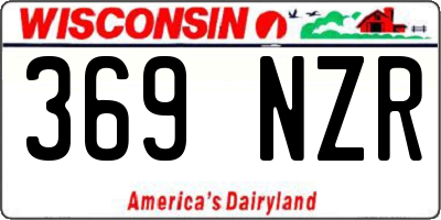 WI license plate 369NZR