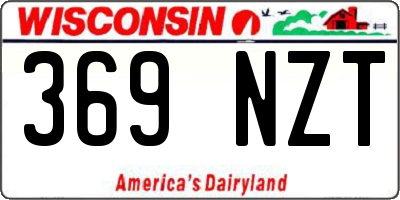 WI license plate 369NZT