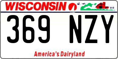 WI license plate 369NZY