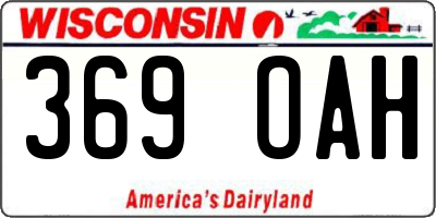 WI license plate 369OAH