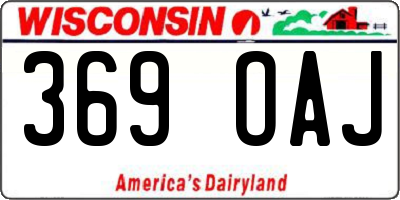 WI license plate 369OAJ
