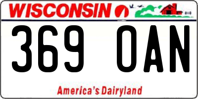 WI license plate 369OAN
