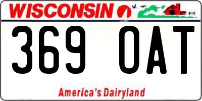WI license plate 369OAT