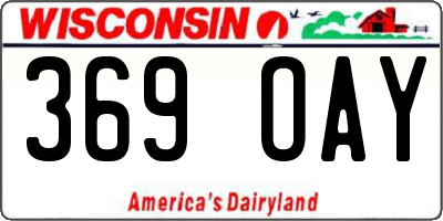 WI license plate 369OAY