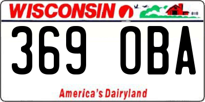 WI license plate 369OBA