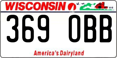 WI license plate 369OBB